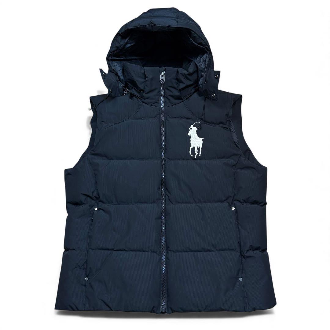 極美品 ポロラルフローレン 現行 ダウンベスト ビッグポニー 黒 Lサイズ