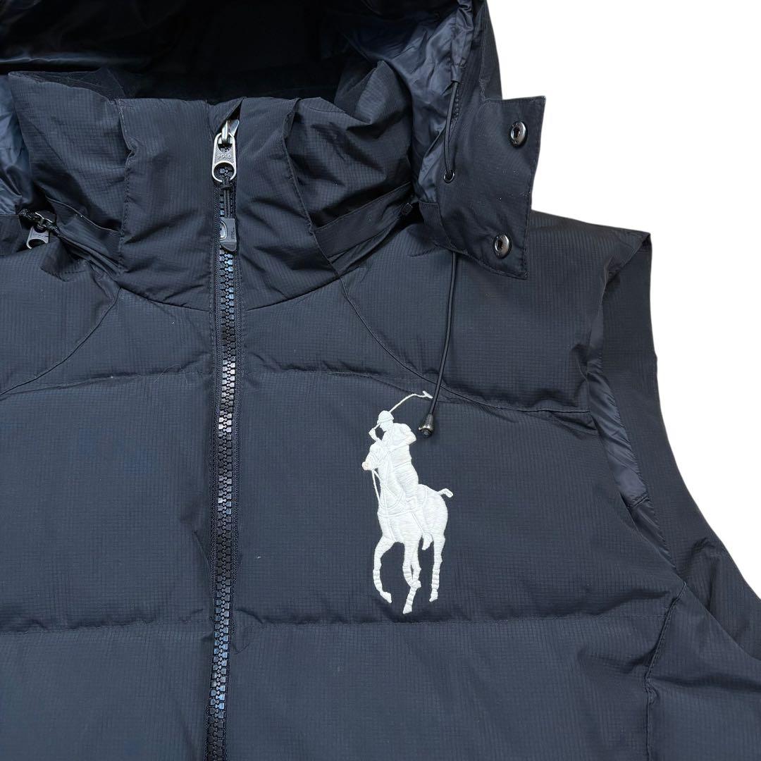 極美品 ポロラルフローレン 現行 ダウンベスト ビッグポニー 黒 Lサイズ