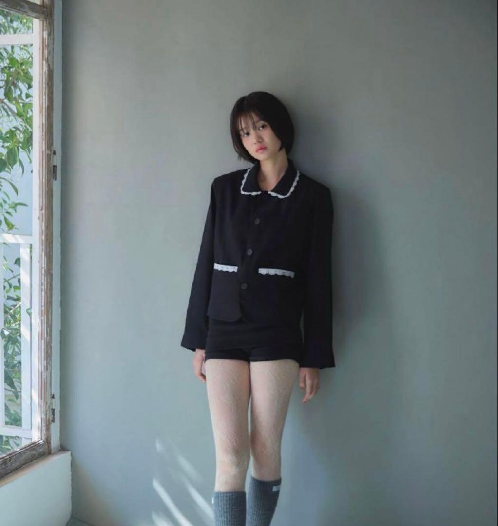 完売商品smyeon Compact lace jacket ブラック