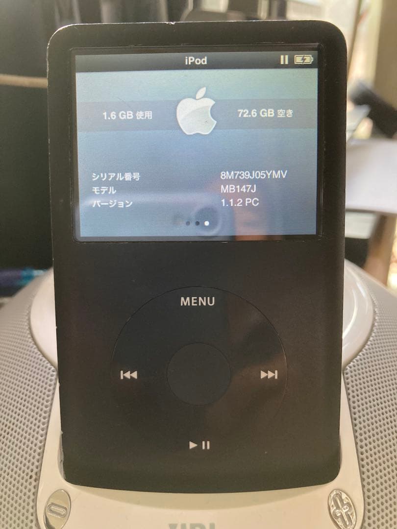 iPod classic 80GB 動作確認済み　バッテリー元気　真っ黒モデル