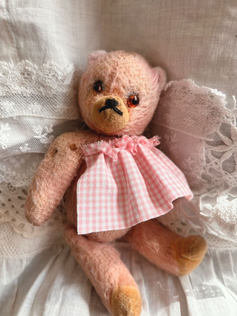 週末限定　ピンク　ʕ•ᴥ•ʔ アンティークベア　ミニベア　ヴィンテージ