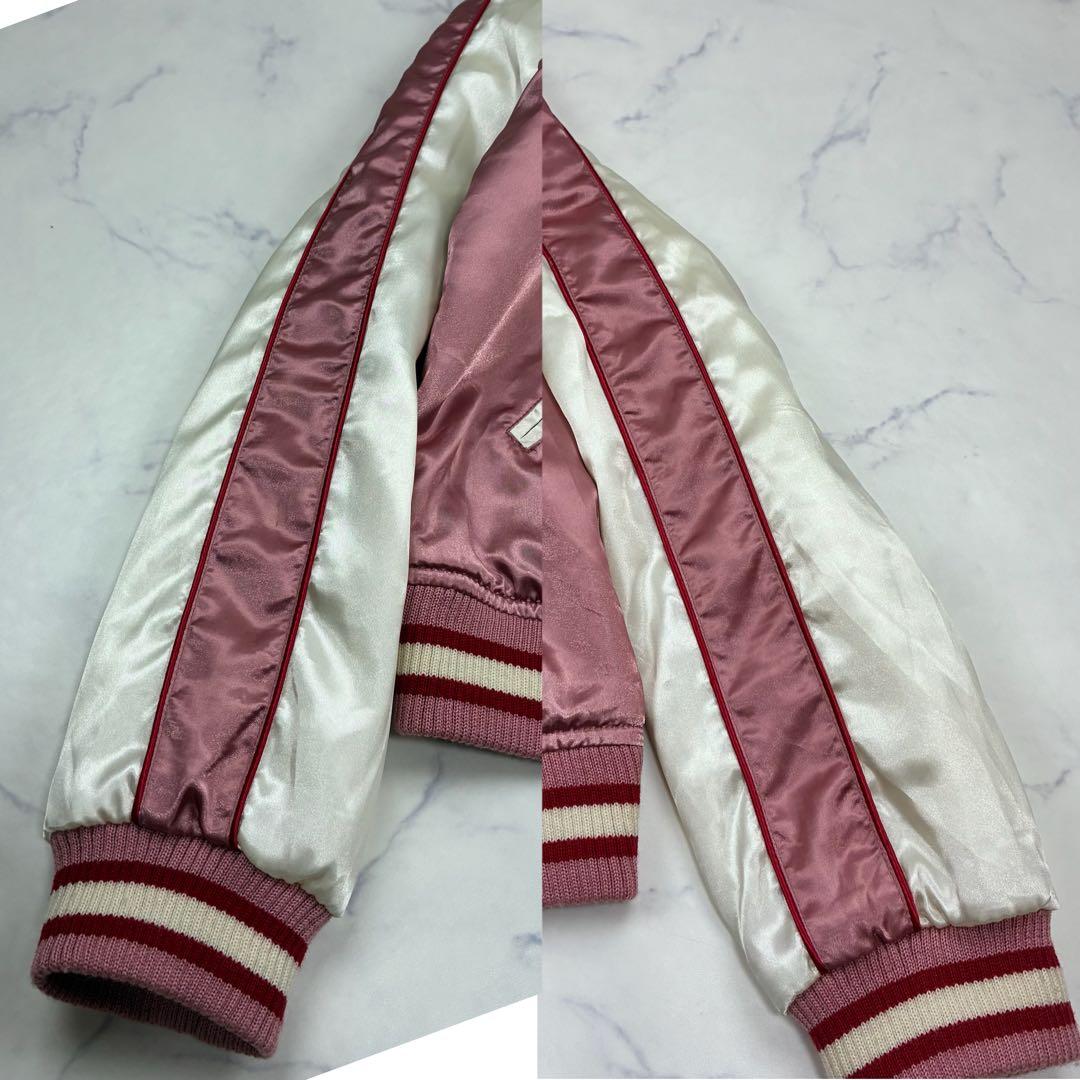 ピンクハウス　リバーシブル✨スカジャン　ブルゾン　いちご刺繍　さくらんぼ