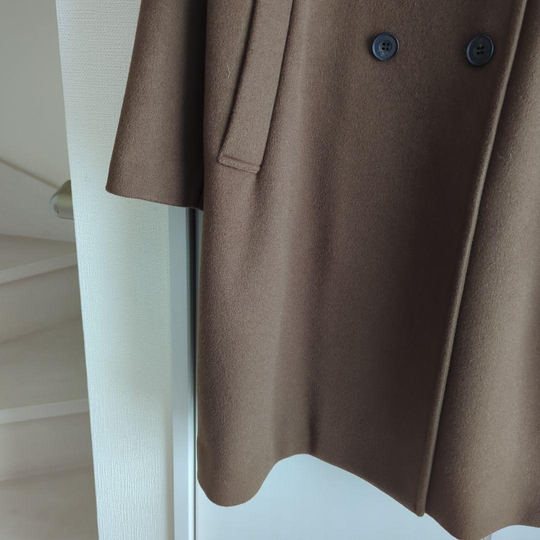 美品　クリーニング済　スーパー140ビーバーダブルコート　ブラウン