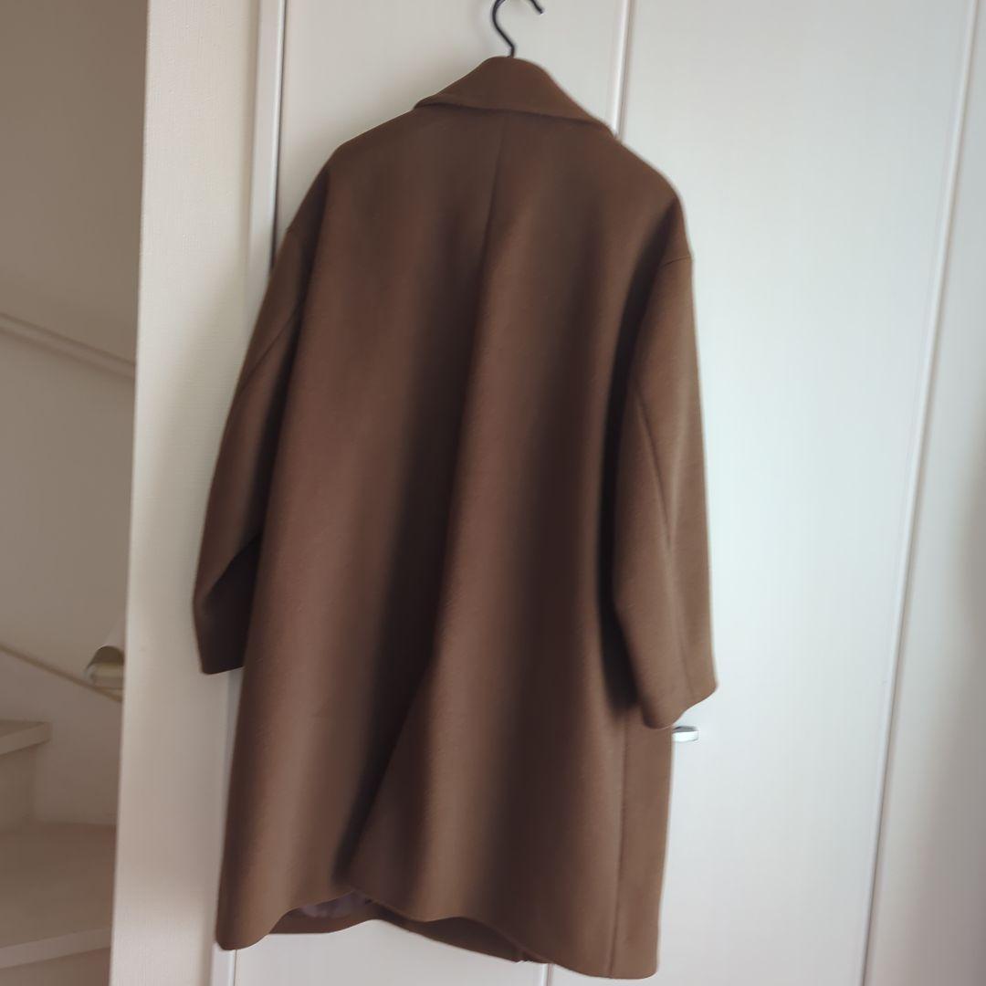 美品　クリーニング済　スーパー140ビーバーダブルコート　ブラウン