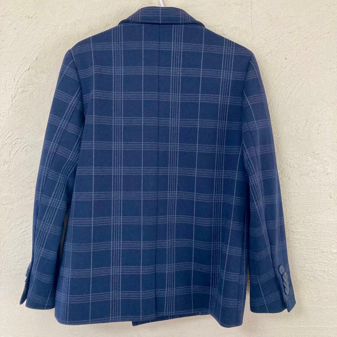 ZARA ネイビーチェック柄　セレモニースーツ　122cm 4点セット