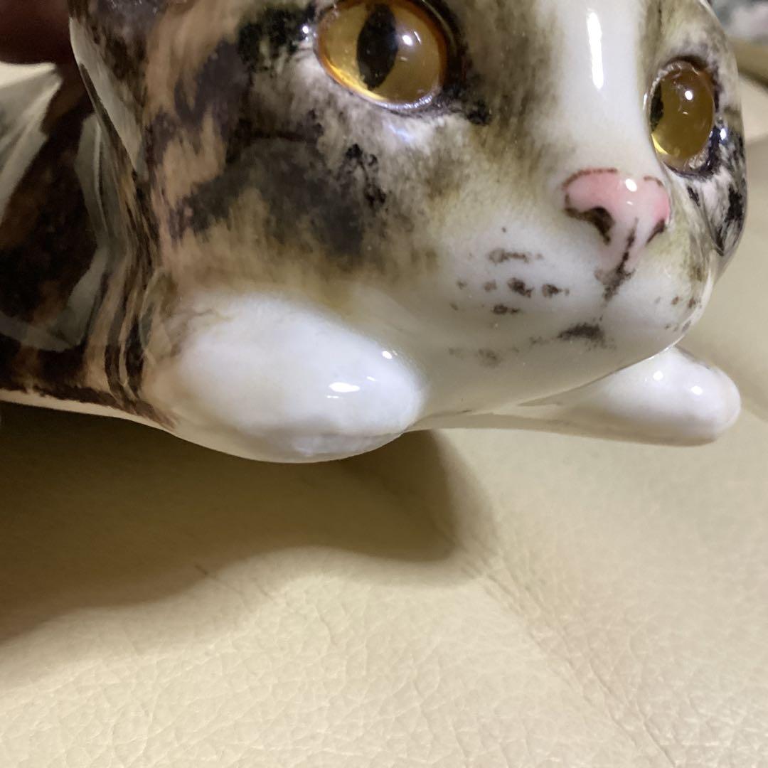 猫の置物 ウインスタンレイキャット￼No.7 机の上に飾ると見上げてくる最終価格