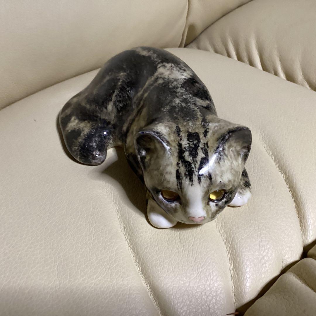 猫の置物 ウインスタンレイキャット￼No.7 机の上に飾ると見上げてくる最終価格