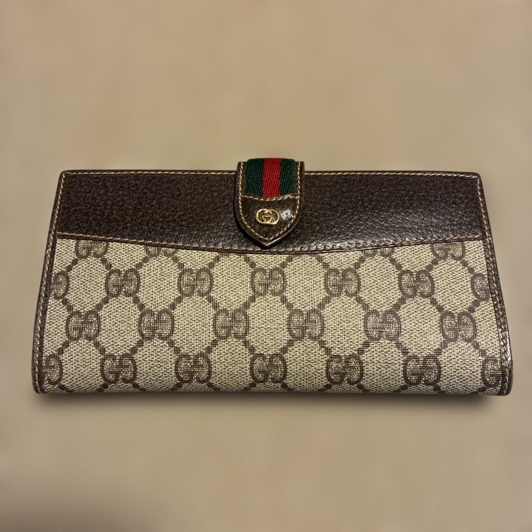Gucci GGパターン 長財布 ベージュ/ブラウン