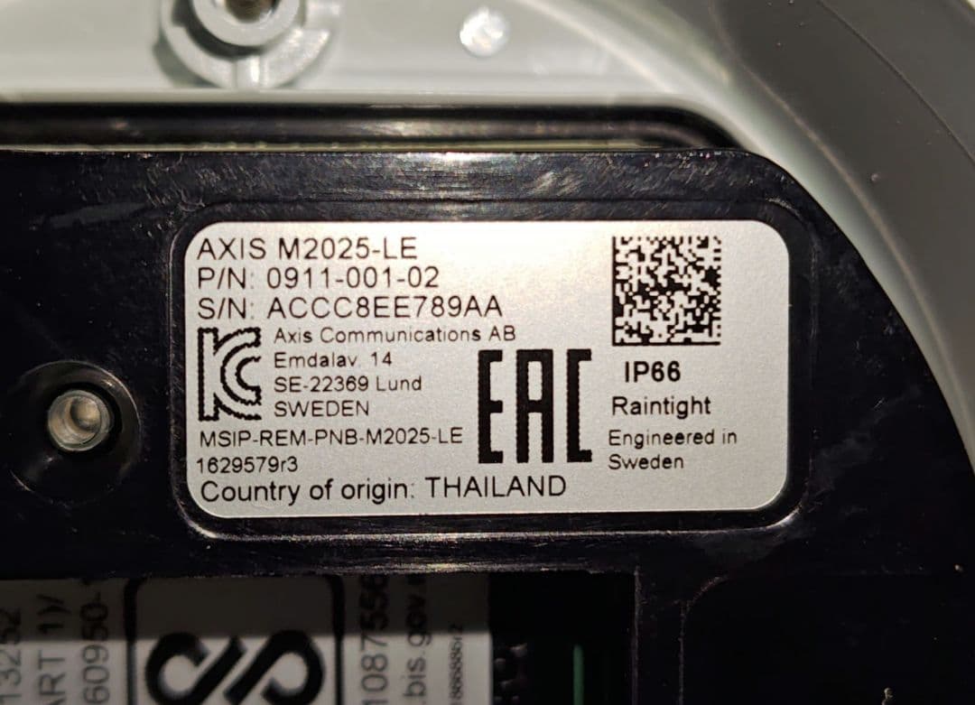 AXIS M2025-LE ネットワークカメラ+64GBmicroSD