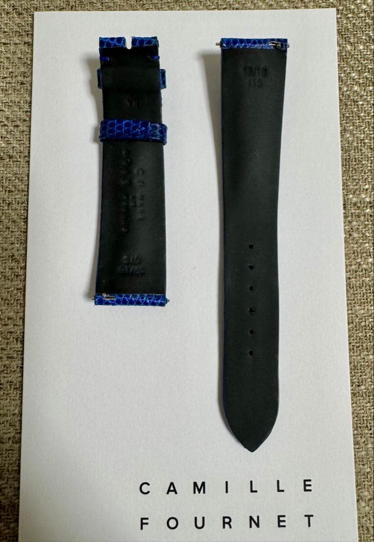 CAMILLE FOURNET リザード レザーベルト 革 時計 19/16