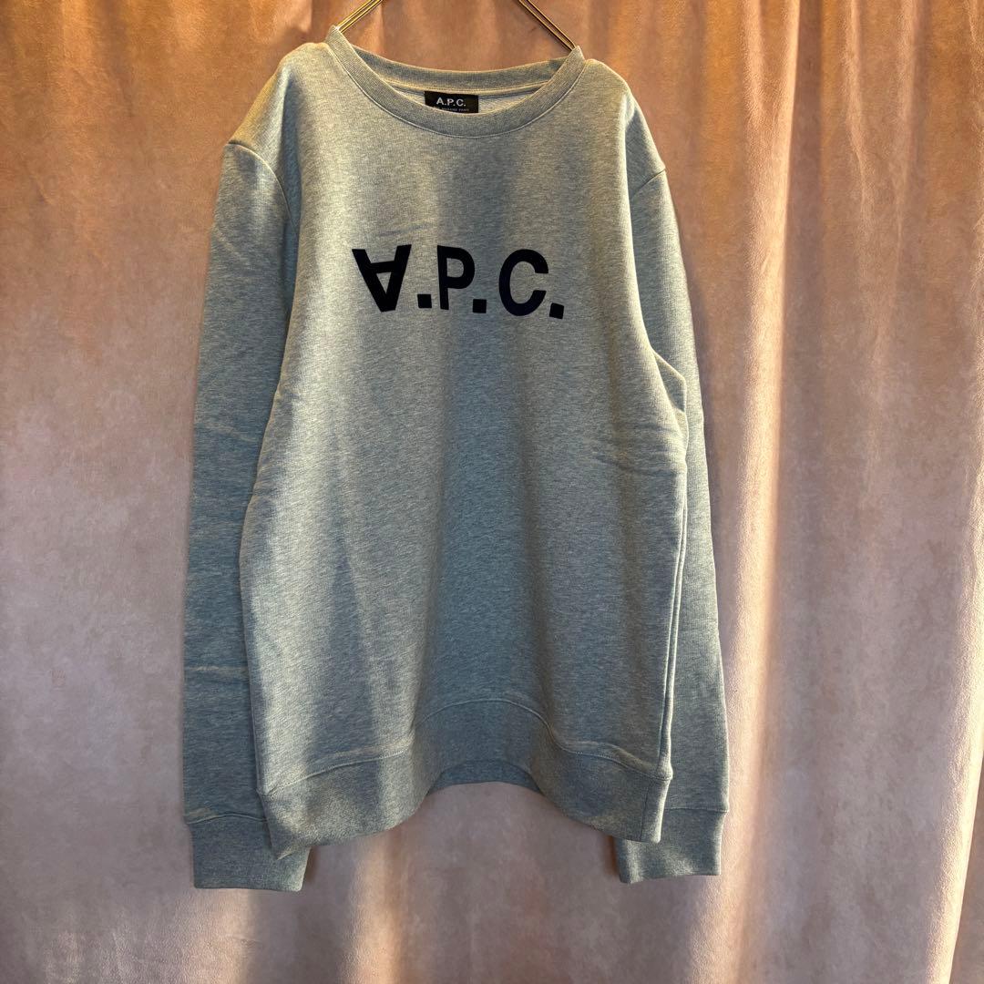 A.P.C. グレー ロゴ スウェット V.P.C. 反転ロゴ