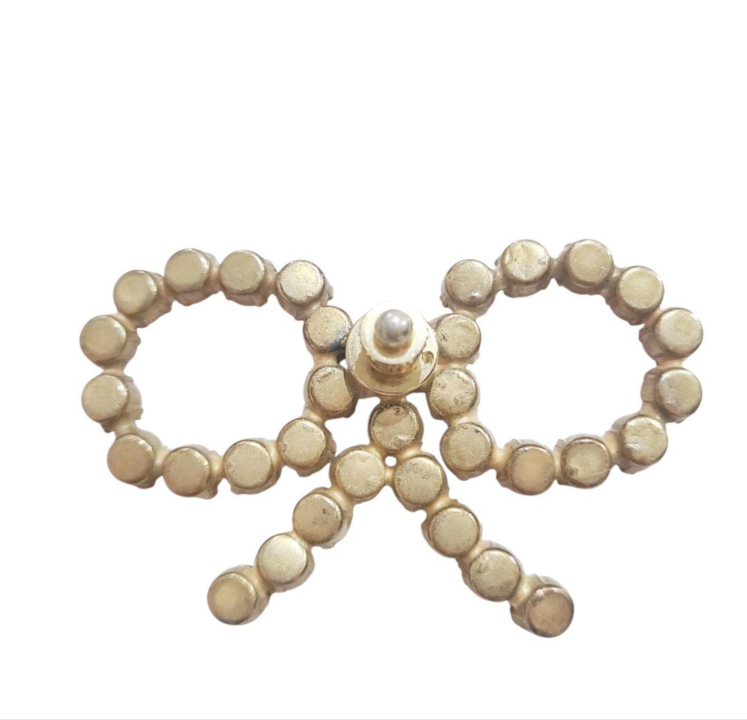 マキヌモト　リボンブローチ　ピンク