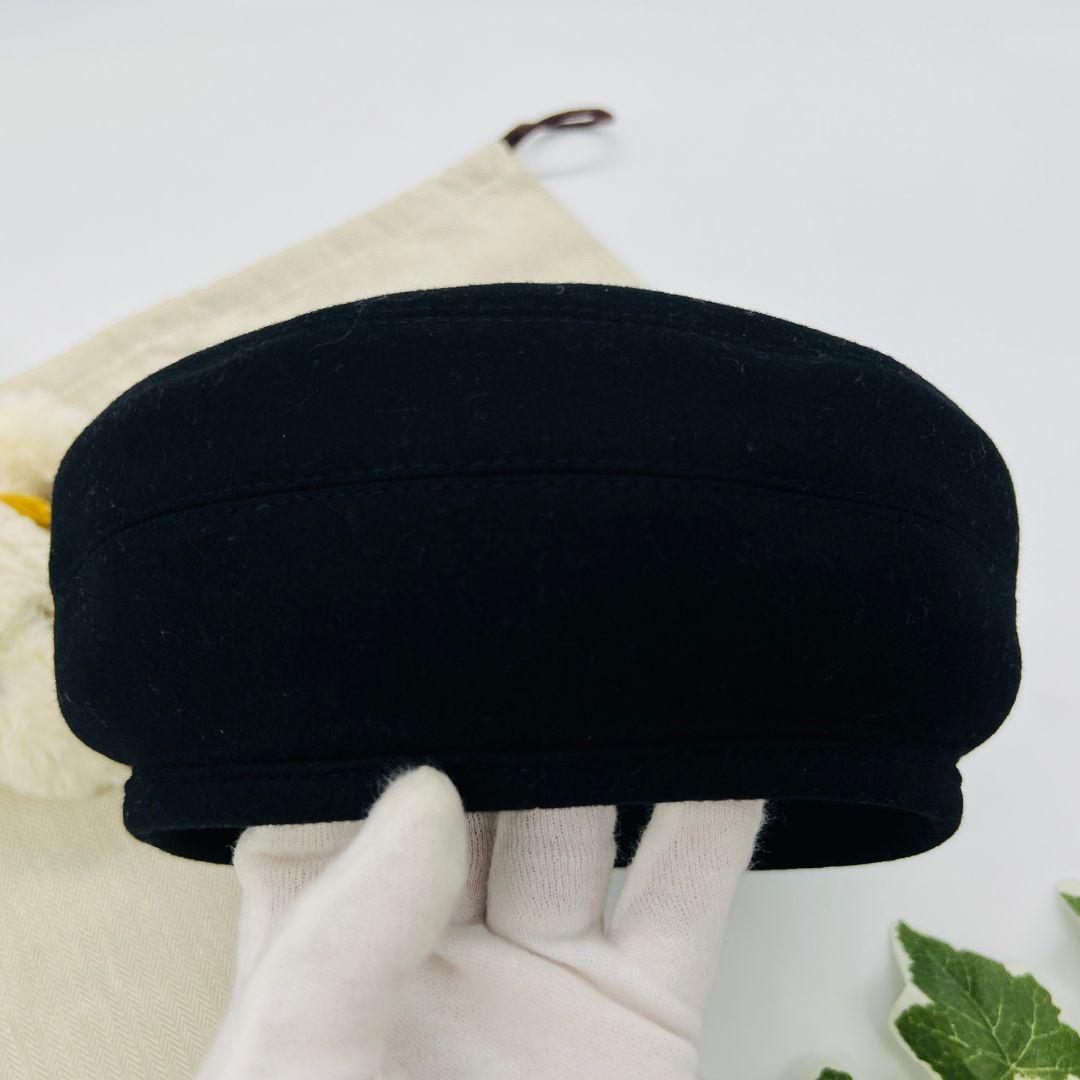HERMES エルメス サントノーレ ベレー帽 ブラック カシミア