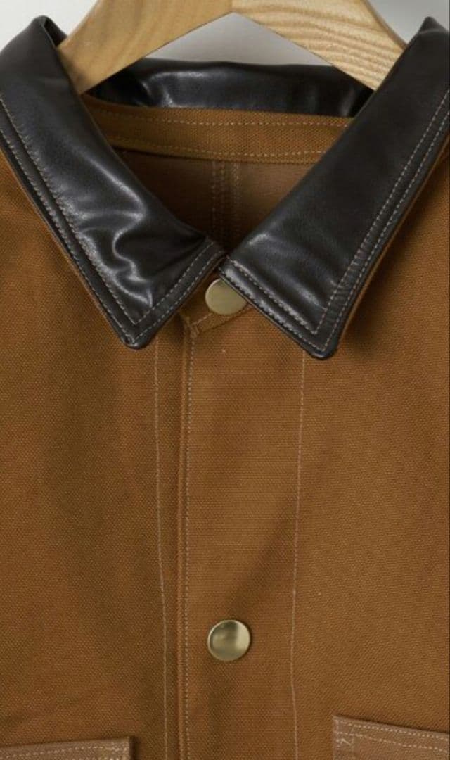 【限定品✨レザー襟】CARHARTT DUCK FILM COVERALL