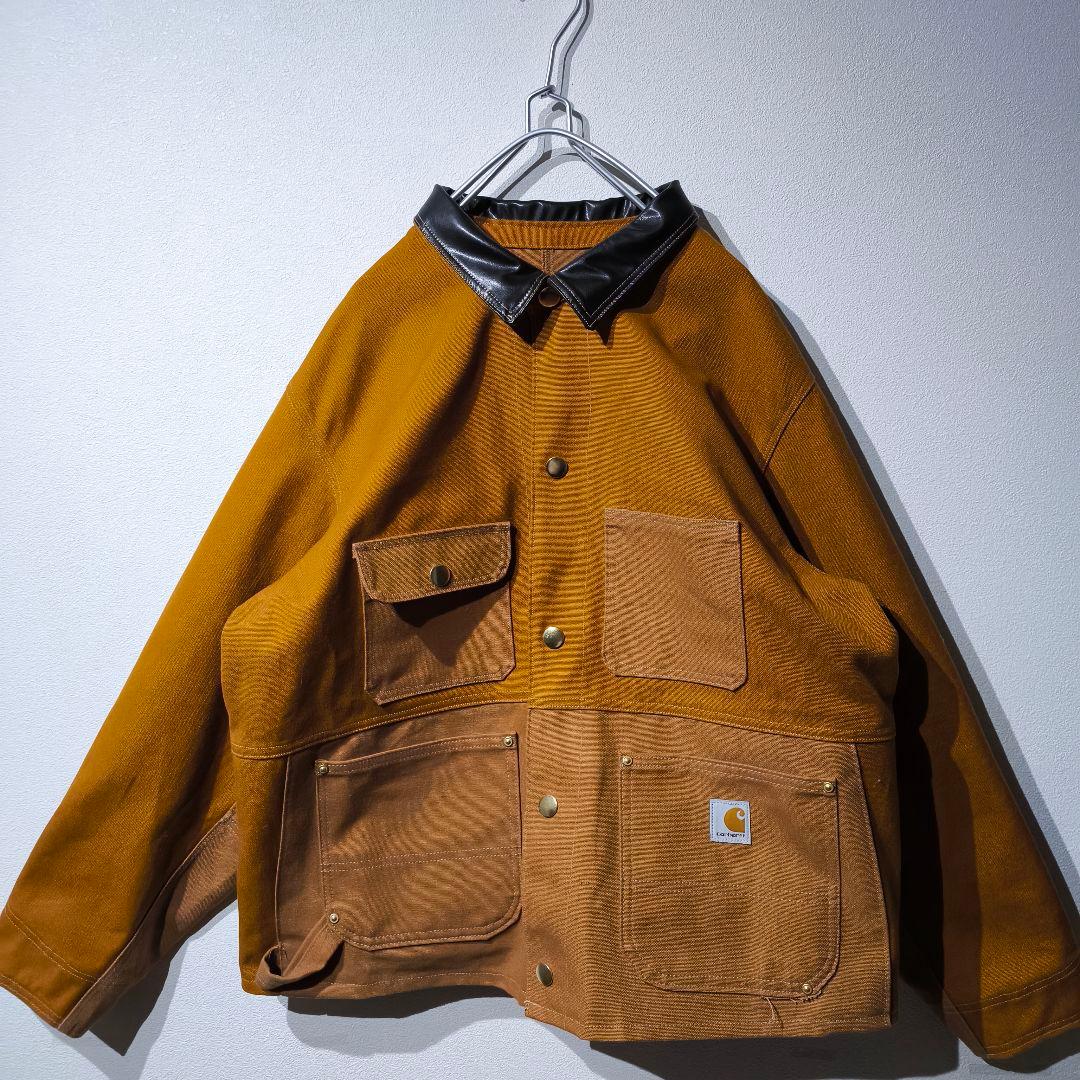【限定品✨レザー襟】CARHARTT DUCK FILM COVERALL