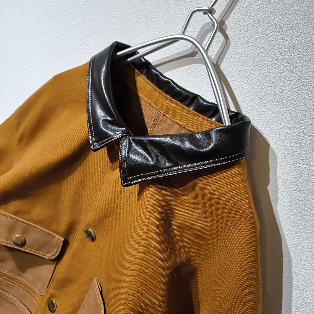 【限定品✨レザー襟】CARHARTT DUCK FILM COVERALL