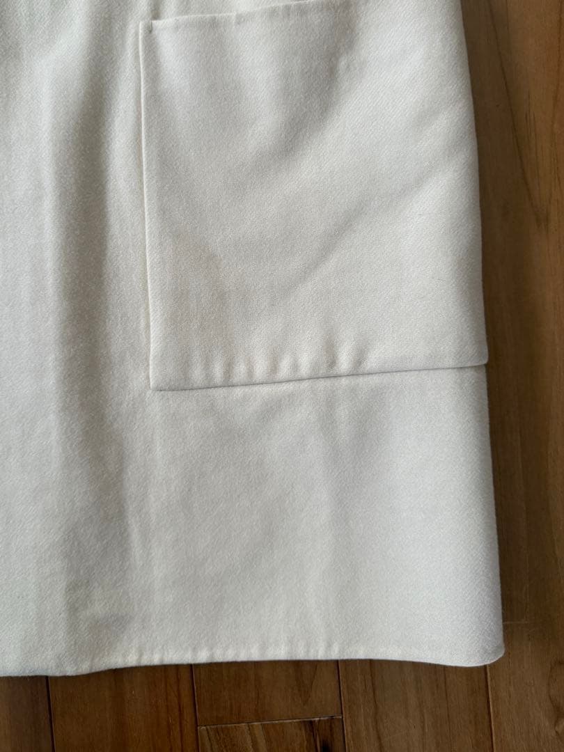 ドゥロワー drawer メルトンノーカラーコート　38 ブラミンク　コクーン