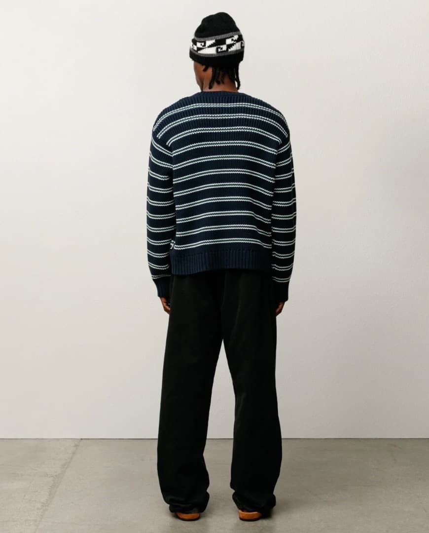 トップス stussy CHUNKY COTTON STRIPE SWEATER