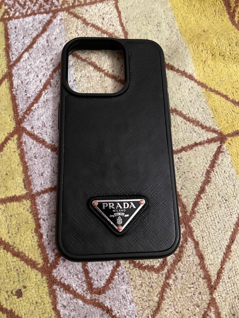 みんと　PRADA ブラック iPhone用ケース