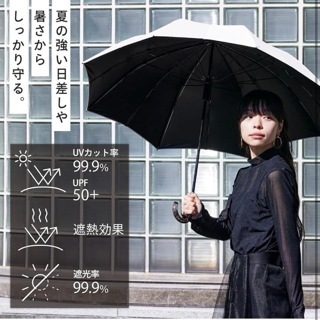 マーナ Shupatto アンブレラ 晴雨兼用傘 ホワイト