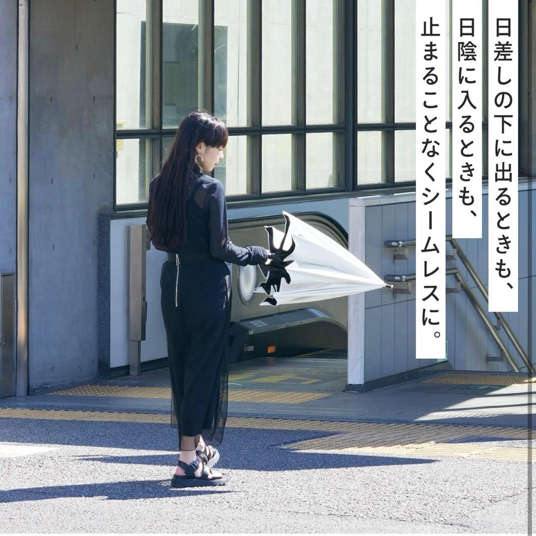 マーナ Shupatto アンブレラ 晴雨兼用傘 ホワイト