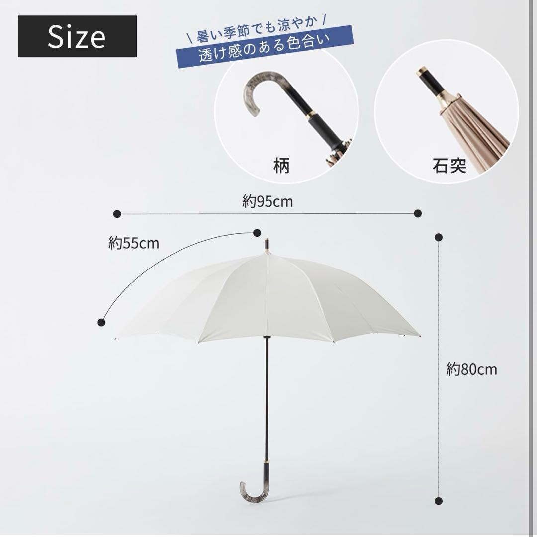 マーナ Shupatto アンブレラ 晴雨兼用傘 ホワイト