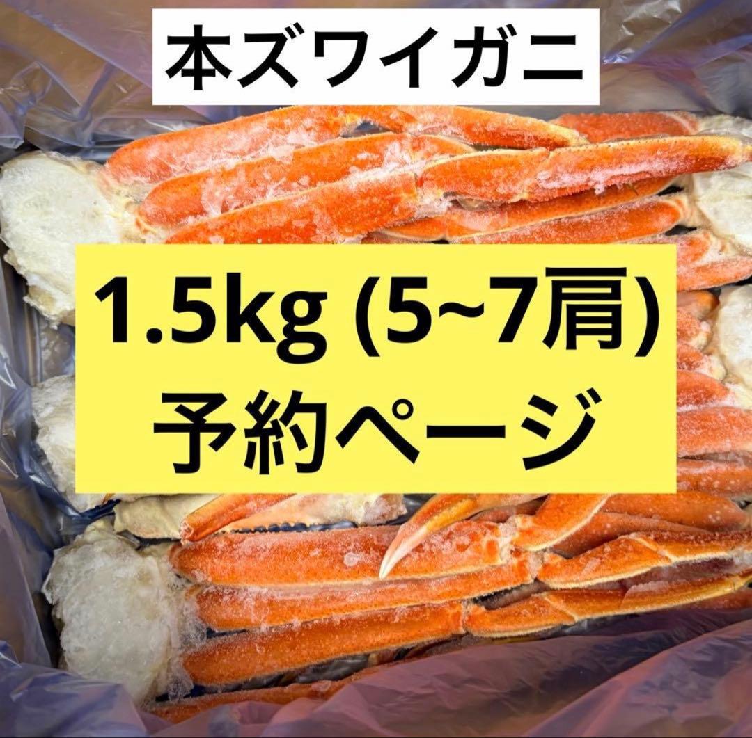 【年末分予約専用ページ】冷凍ボイル本ズワイ蟹 カニ 1.5kg 5~7肩