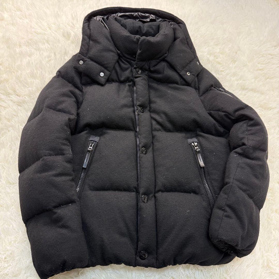 美品　ナノユニバース　西川ダウンジャケット フード付き　脱着可　ブラックLサイズ