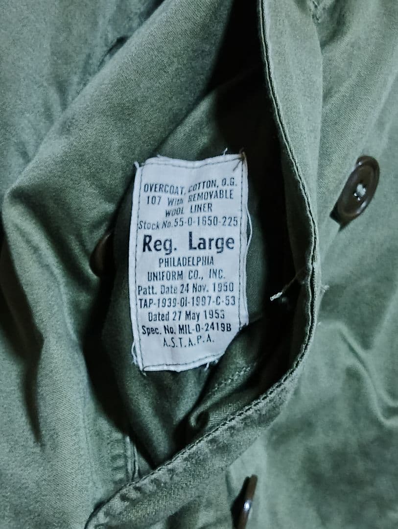M50 usarmy トレンチコート　L コットンサテン　usa製 50's