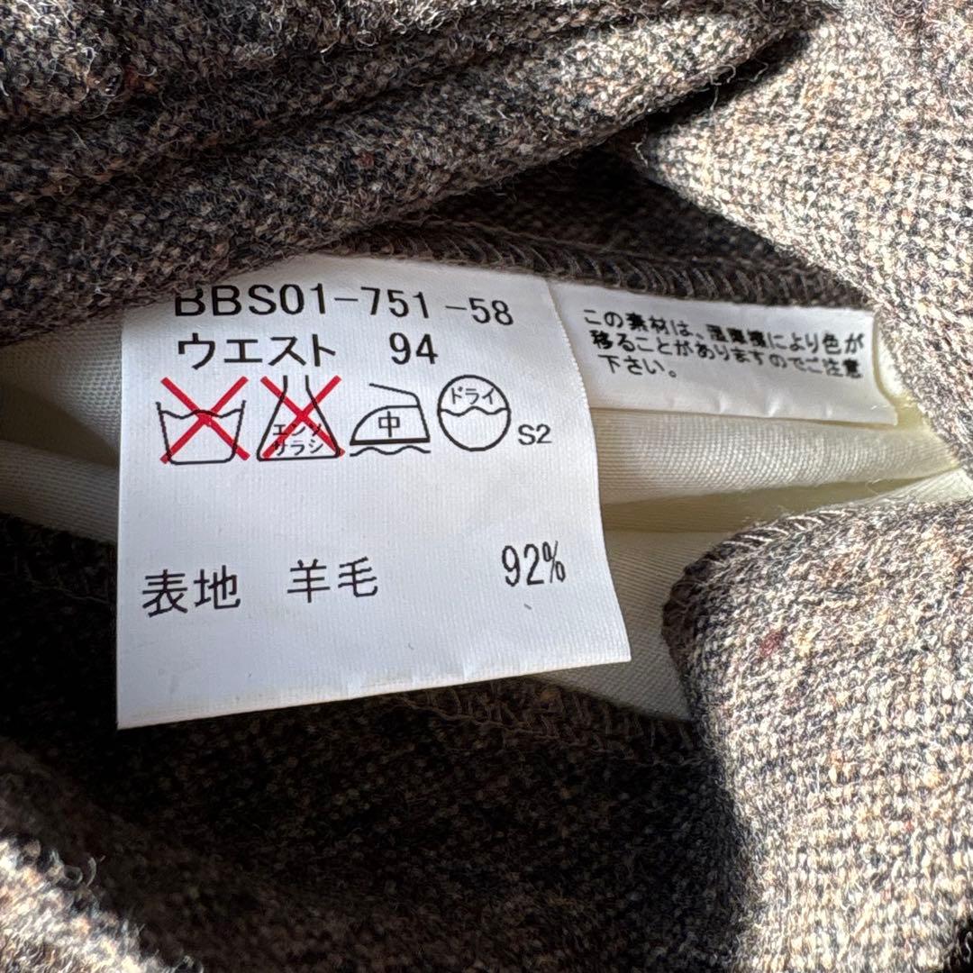 美品 BURBERRY LONDON バーバリー ウール ツィード パンツ