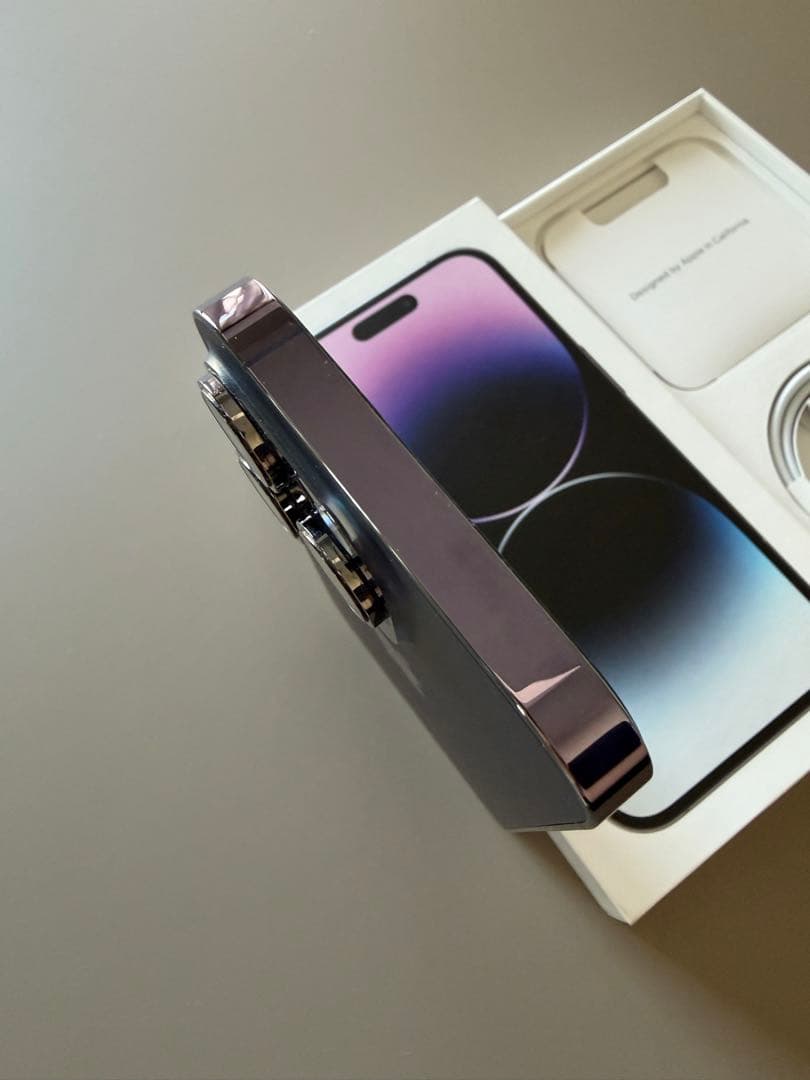 極美品 iPhone 14 Pro 256GB ダークパープル（付属品未使用）