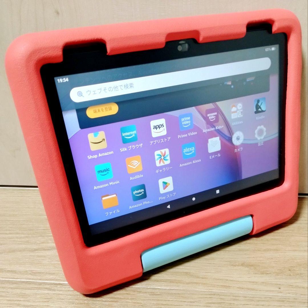 良品 Fire HD 8 キッズモデル レッド 最新版 カバー付き