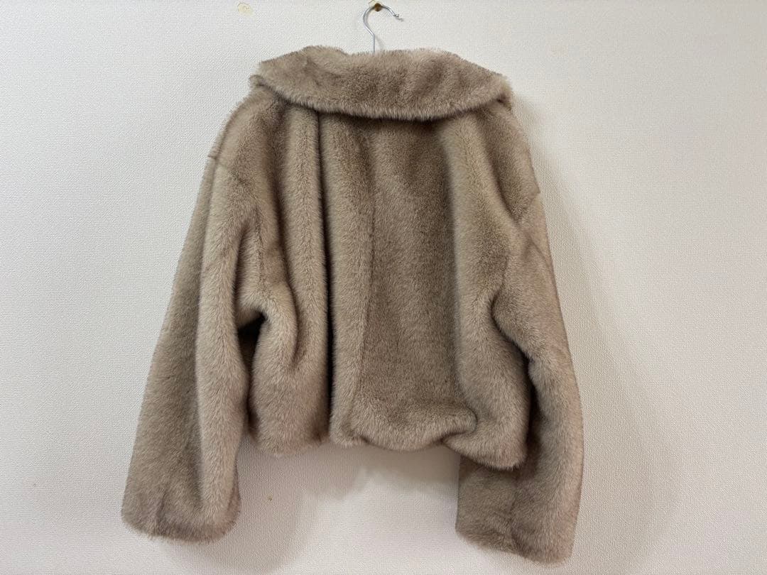 anuans ステンカラーショートファーコート