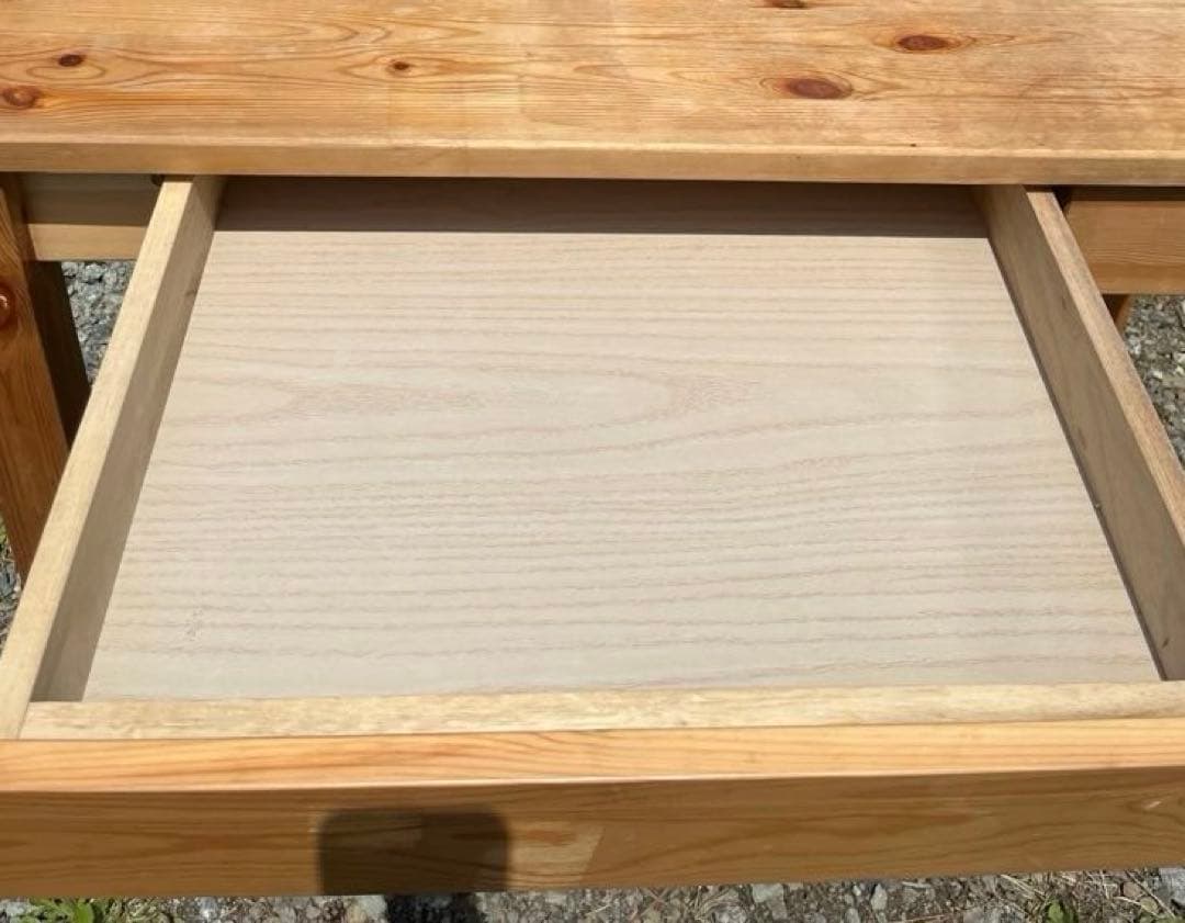 無印良品　パイン材デスク　学習机　天然木