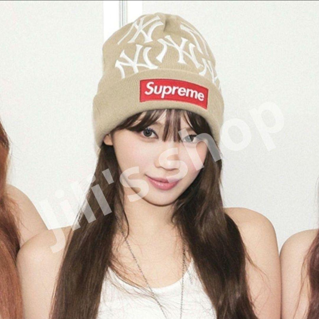 ルセラフィム着用 Supreme Yankees Box Logo Beanie