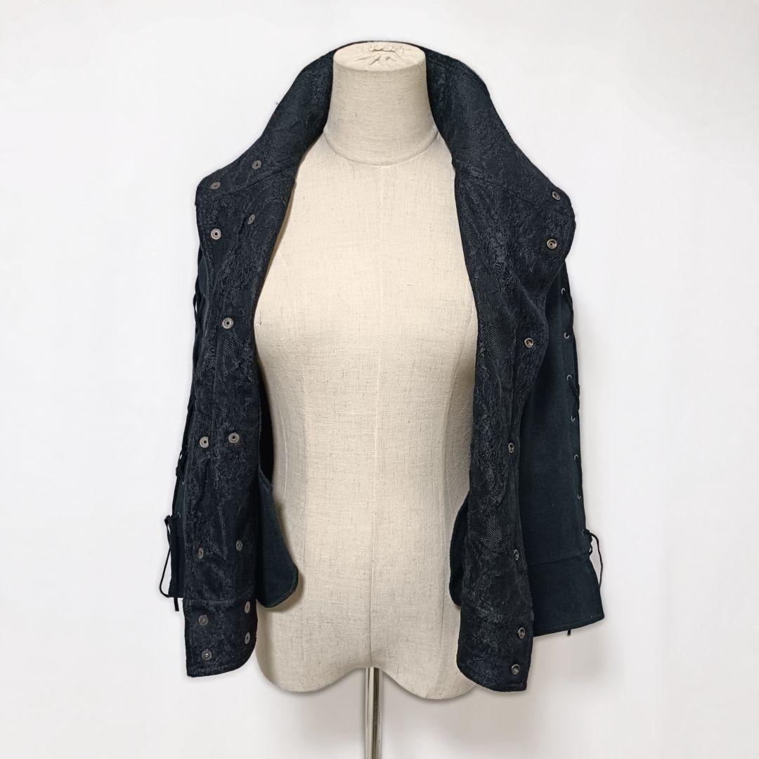 ​Lois CRAYON ナポレオンジャケット レースアップ 編み上げ 黒 M