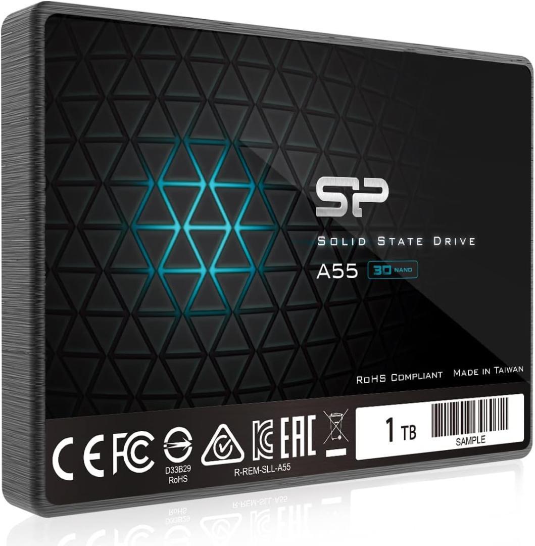 シリコンパワー SSD 1TB 3D NAND採用 A55シリーズ 使用少①