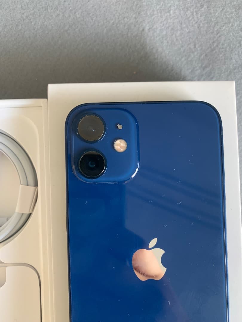 美品　国内版　SIMフリー　iPhone12　mini 128GB ブルー色