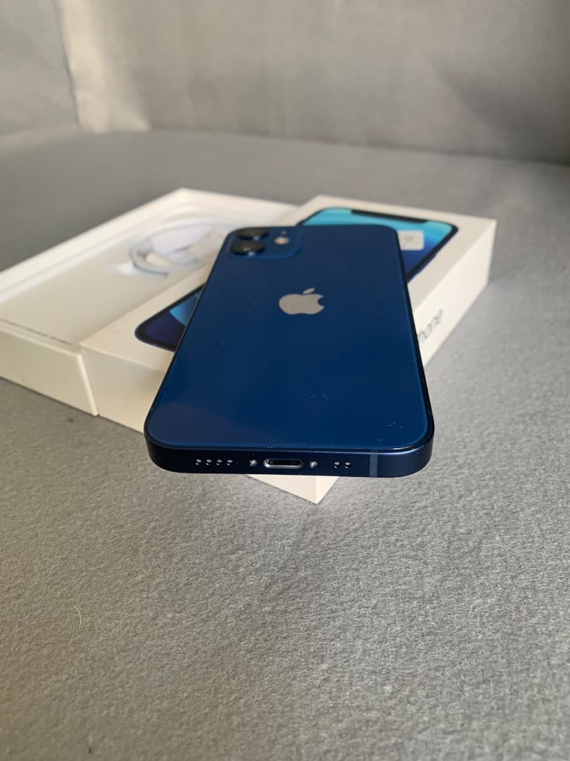 美品　国内版　SIMフリー　iPhone12　mini 128GB ブルー色