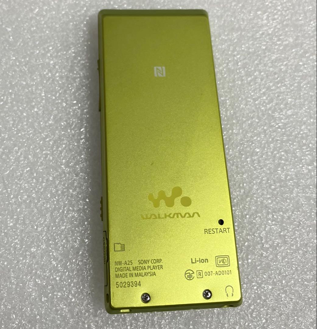 【バッテリー良好】ソニー　ウォークマン　NW-A25 16GB ライムイエロー