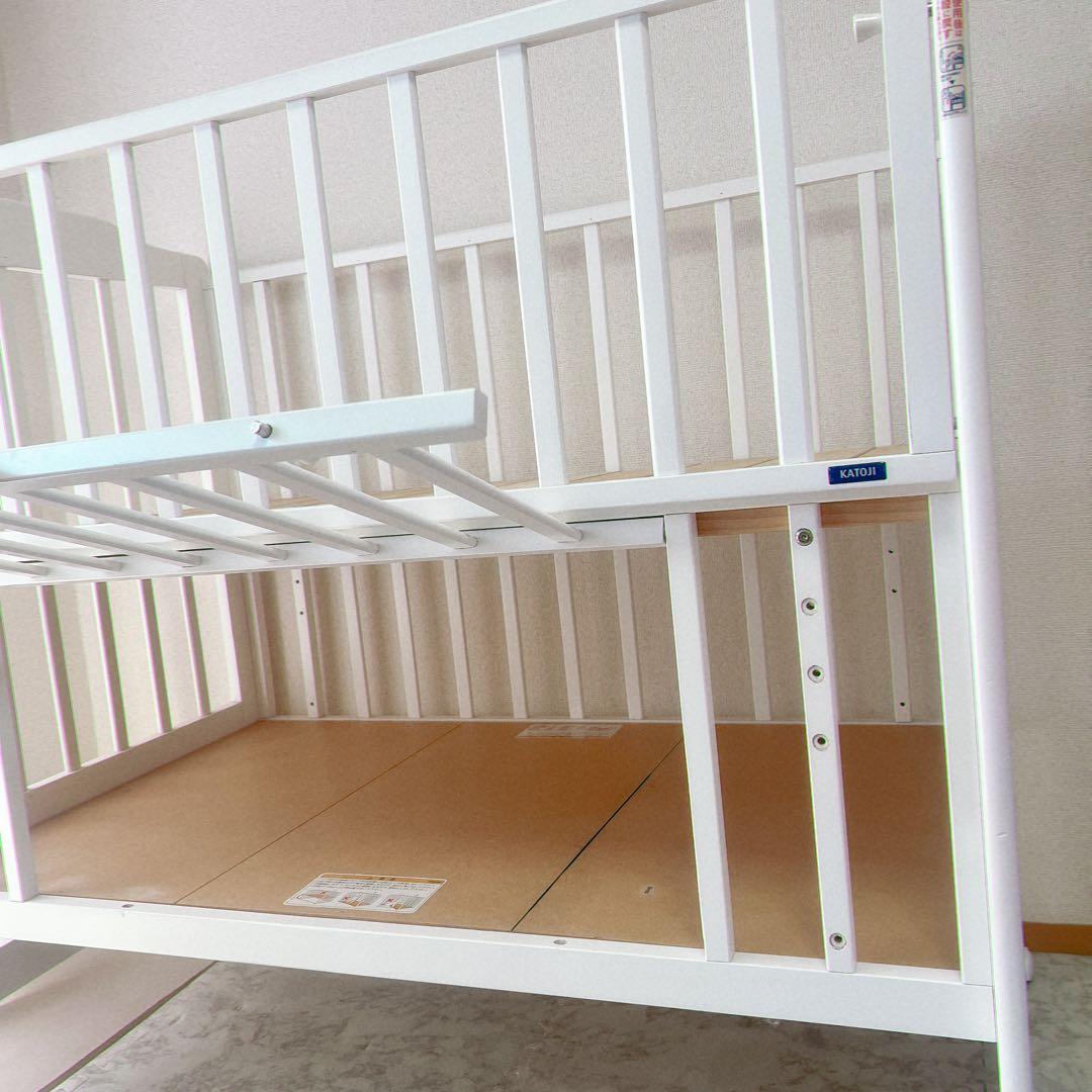 先着値下げ✳︎カトージ ベビーベッド ハイタイプ 送料込 説明書付き