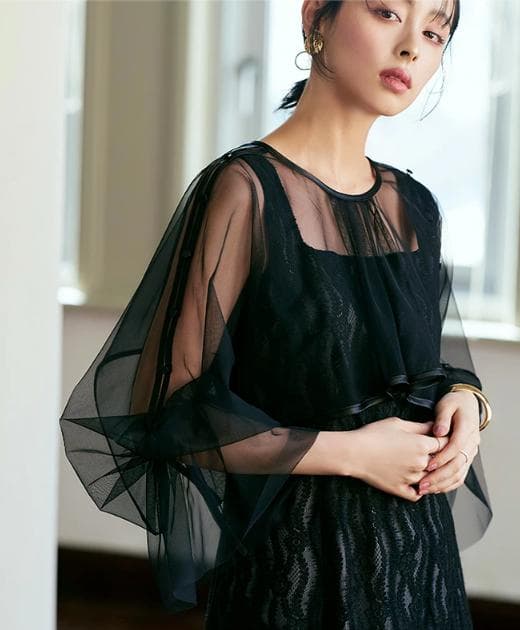 ルイルエブティック マルチwayチュールレイヤーマーメイドレースドレス結婚式