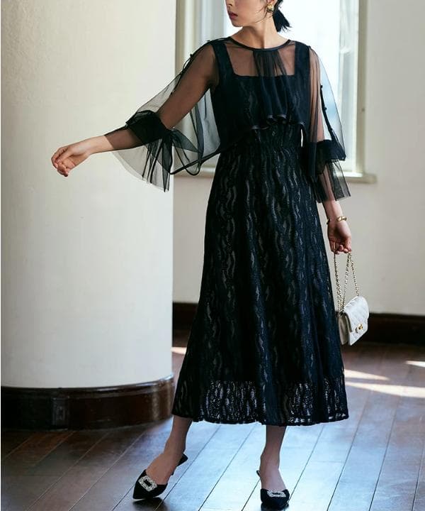 ルイルエブティック マルチwayチュールレイヤーマーメイドレースドレス結婚式