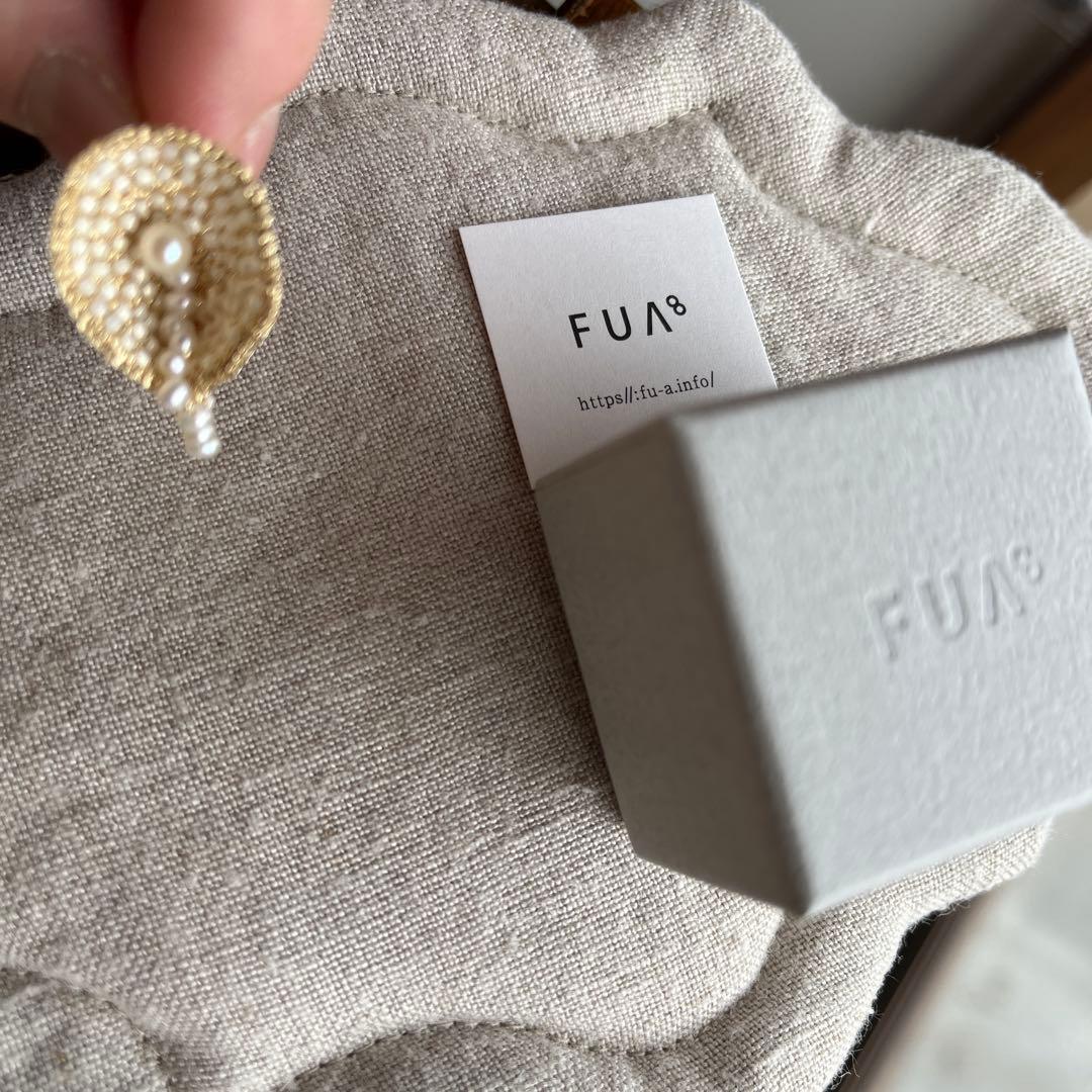 FUA Flower petal 片耳ピアス　ivory color