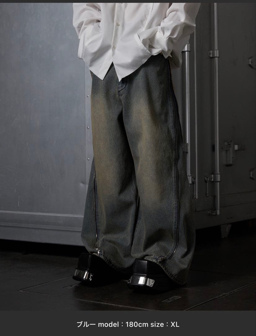【GRANCY】ZipDesign Buggy DenimPants デニム