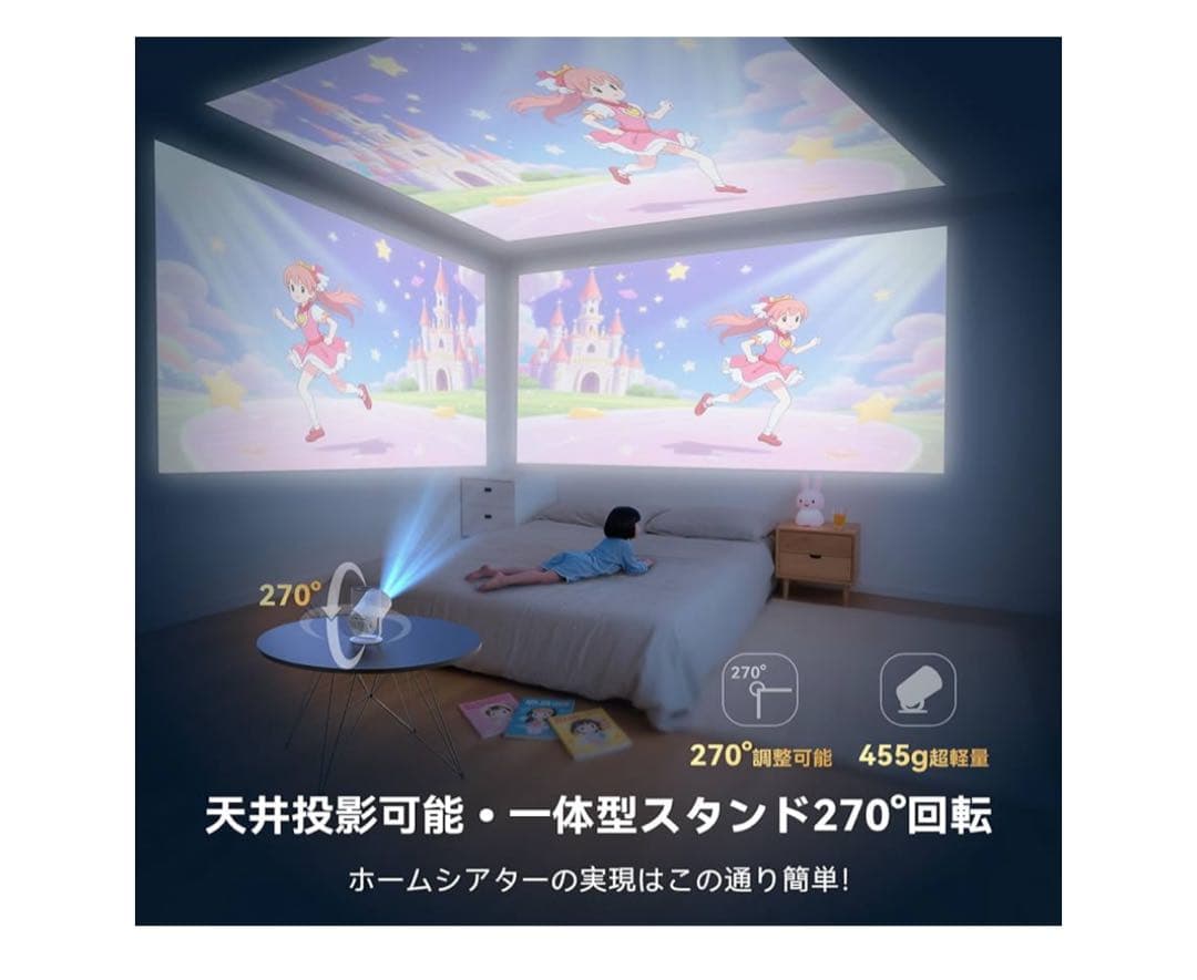 4K対応 Android TV内蔵 プロジェクター本体