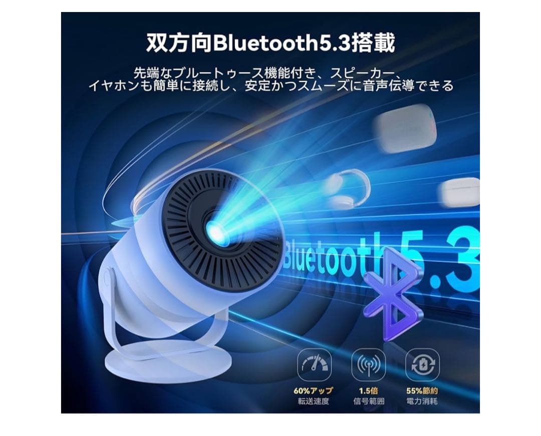 4K対応 Android TV内蔵 プロジェクター本体