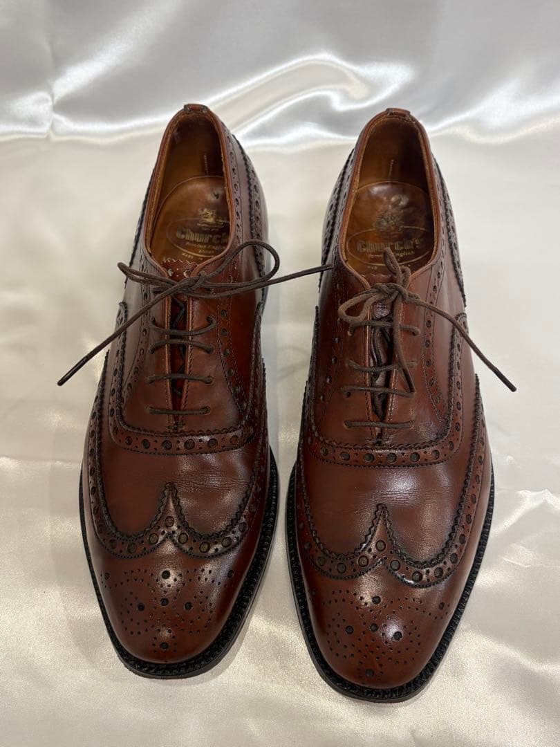 church’sブラウン ウィングチップ ドレスシューズ