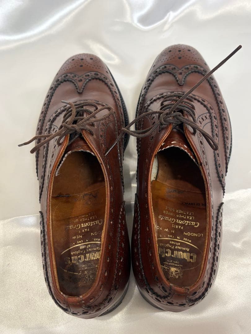 church’sブラウン ウィングチップ ドレスシューズ