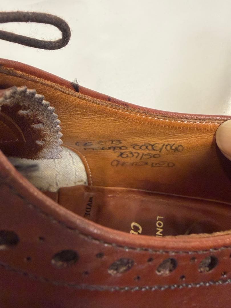 church’sブラウン ウィングチップ ドレスシューズ